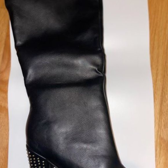 Knee High Studded Heel Boot - Picture 2 of 2